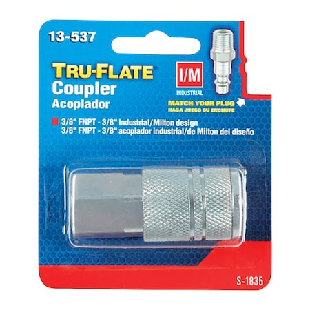 Tru-Flate Tru-Flate Steel Quick Change Coupler 3/8 in. Female 1 pc 13537